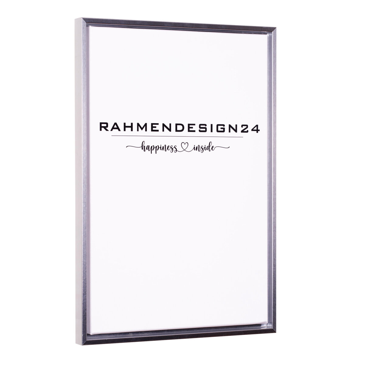 Schattenfugenrahmen Oslo MDF-Holzwerkstoff Silber Hochglanz